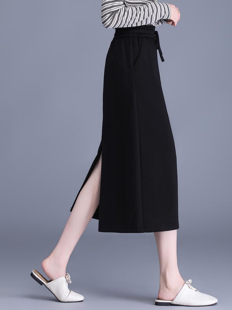 Drapey Commute Slimming Black Pencil Midi Skirt - Spring 2026 Collection