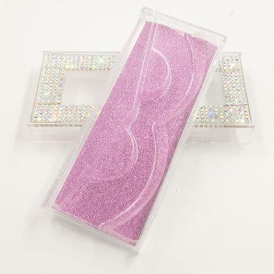 Custom Packaging Glitter Rhinestone Lash case Empty Rhinestones Eyelash Box with windows