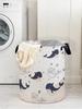 Whale Pattern Printed Circular Storage Box, Suitable for Storing Clothes and Books, Convenient for Laundry Baskets