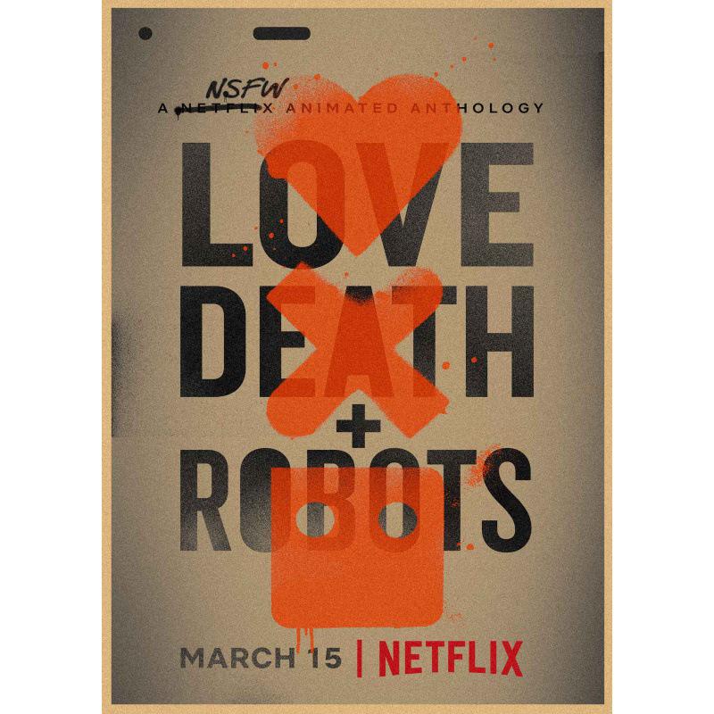 Love, Death & Robots Vintage Kraft Paper Poster