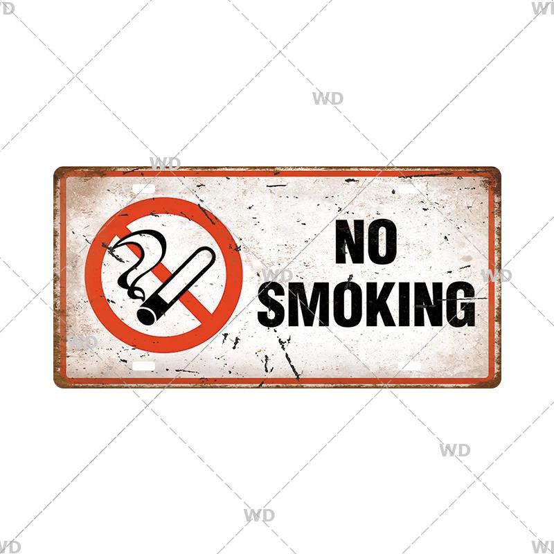 Smile WIFI Toile Caution License Plate Store Wall Decor Restrooms Tin Sign Vintage Road Guide Metal Sign Painting Plaques Poster