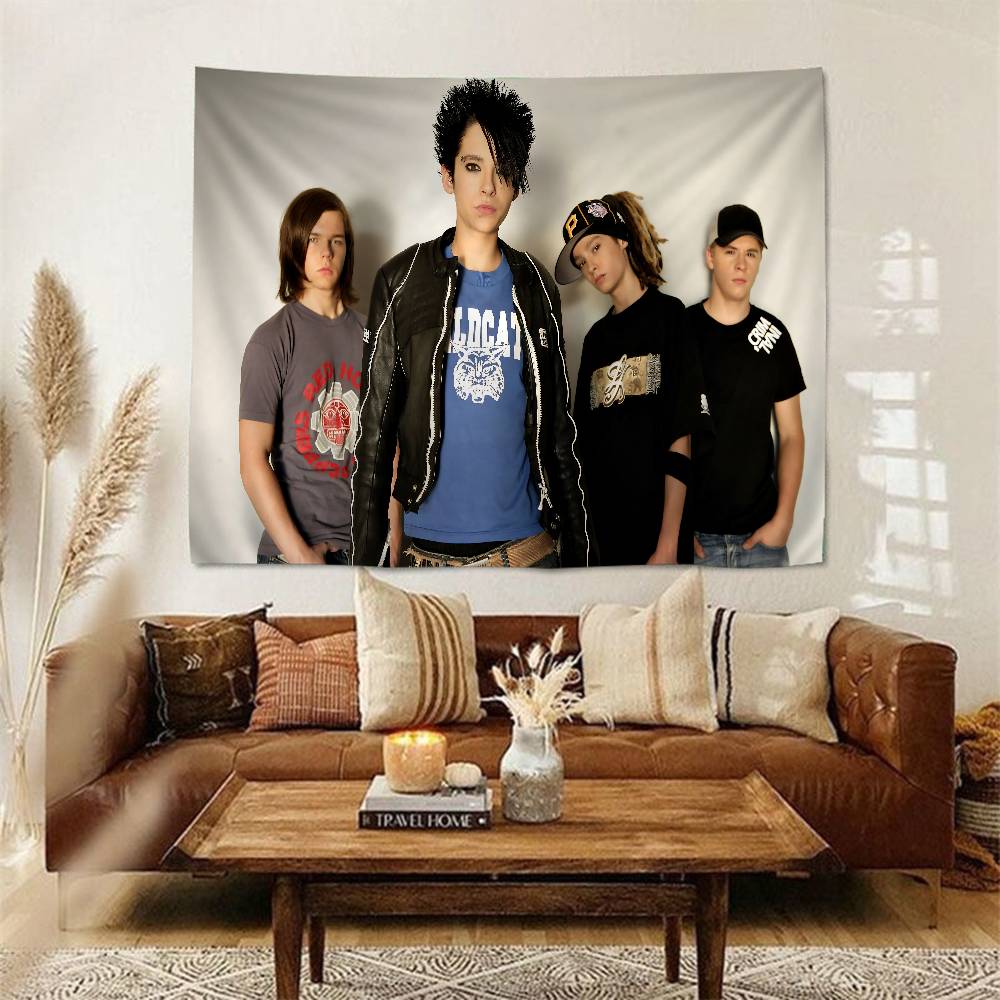 Metal Rock Band TTokio HHotel Hanging Bohemian Tapestry Hanging Tarot Hippie Wall Rugs Dorm Japanese Tapestry