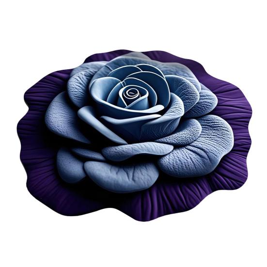 Peony Floor Mat 3D Visual Effect Floral Rug Absorbent Bathroom Mat