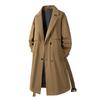 Gabardina para Hombre de un Solo Botón de Longitud Media con Cinturón Estilo Inglés Ligera Vintage Casual Ropa de Abrigo