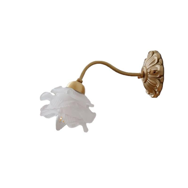 Frosted Glass LED Wall Light Switch Socket Home Decor Indoor Lighting Living Room Bedroom Beside Lamp Copper Lampara Pared