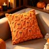 Cozy Halloween Ghost Cushion Covers 2Pcs Covers, Plush Throw Pillow 18x18 Decorative Pillowcase Inch Cases for Sofa Bed Couch Chair Theme Home