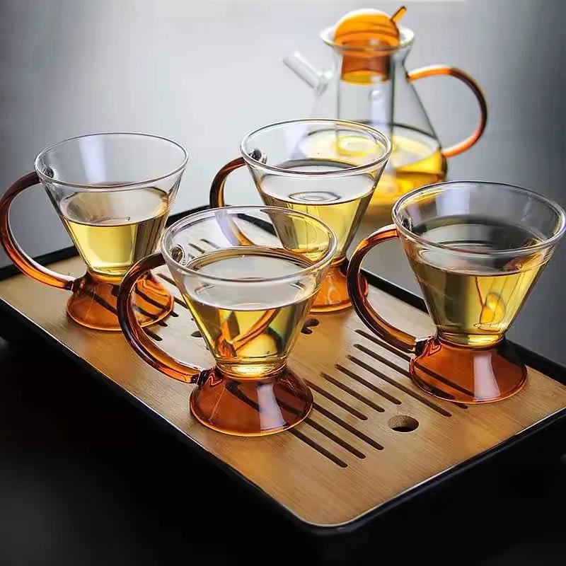 Creative Glass Teapot Tea Cup High Borosilicate Glass High Temperature Glass Tea Set Tea Water Separation Kettle