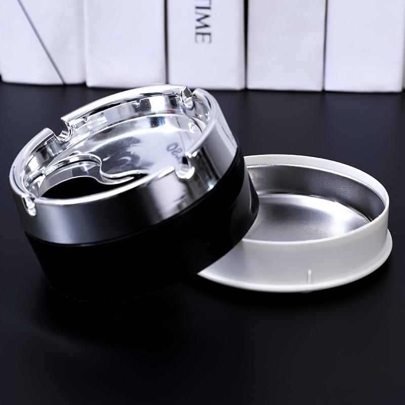 Stainless Steel Ashtray with Lid, Suitable for Creative, Personalized, Windproof, Thickened and Fashionable Homes and Hotels