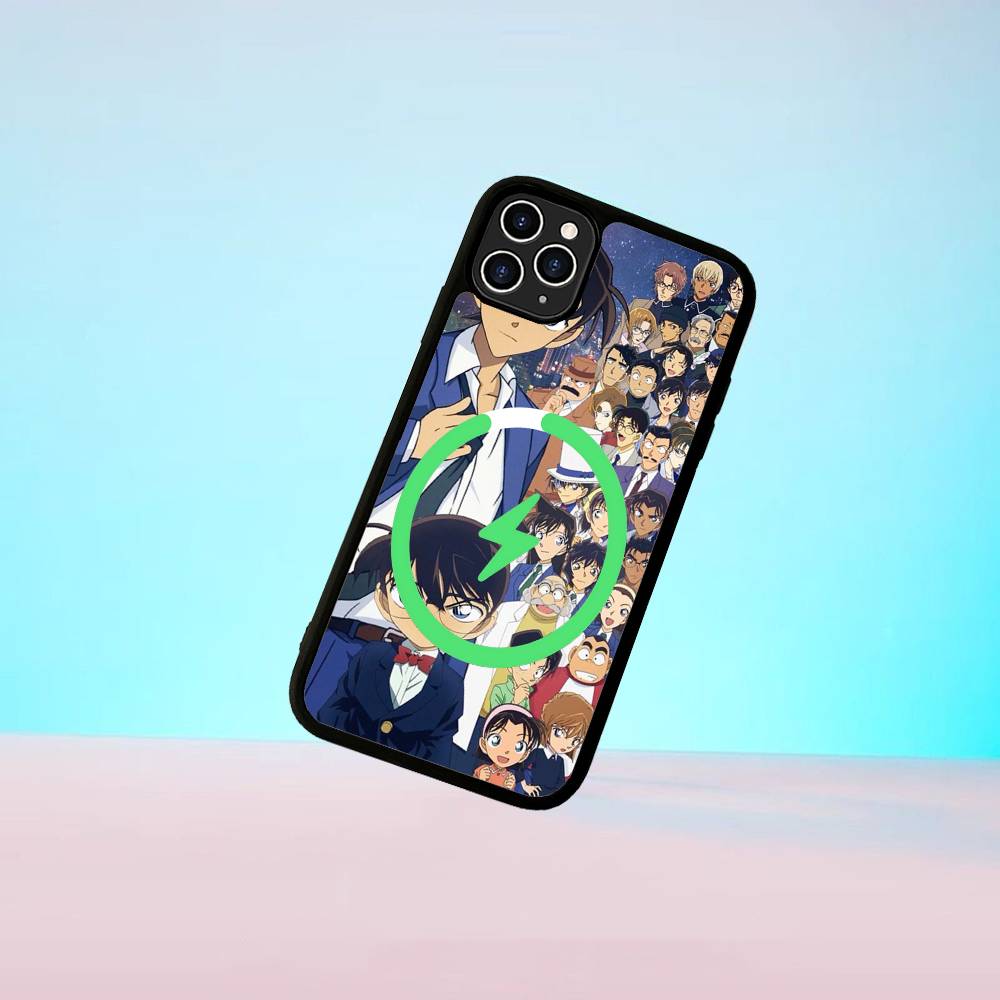 Japan D-Detective Conan Magnetic Case For IPhone 17 16 14 13 12 11 15 Pro Max Plus Wireless Charge Phone Cover