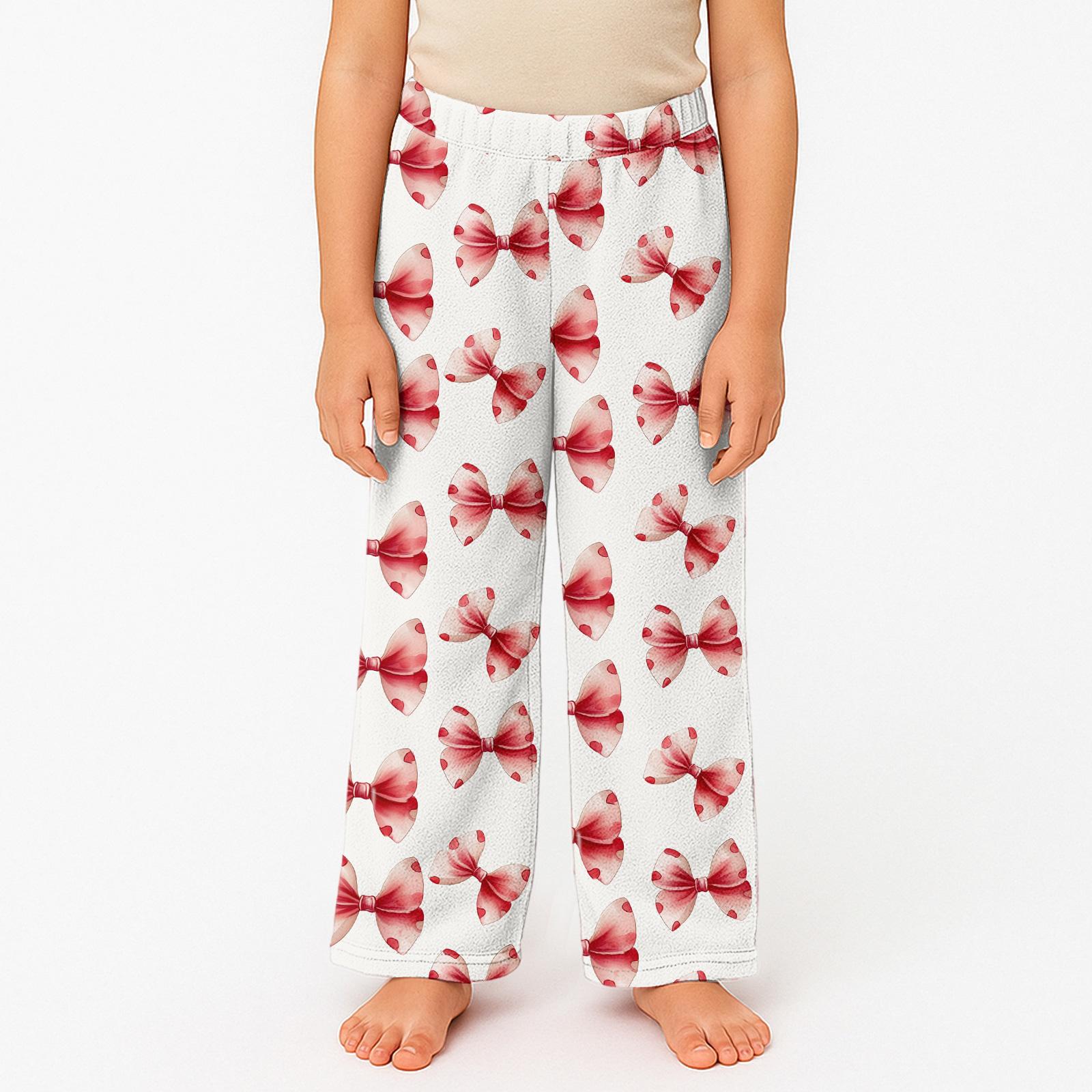 Children s Winter Pants Full Length Long Trousers Printed Pants 100 бежевый