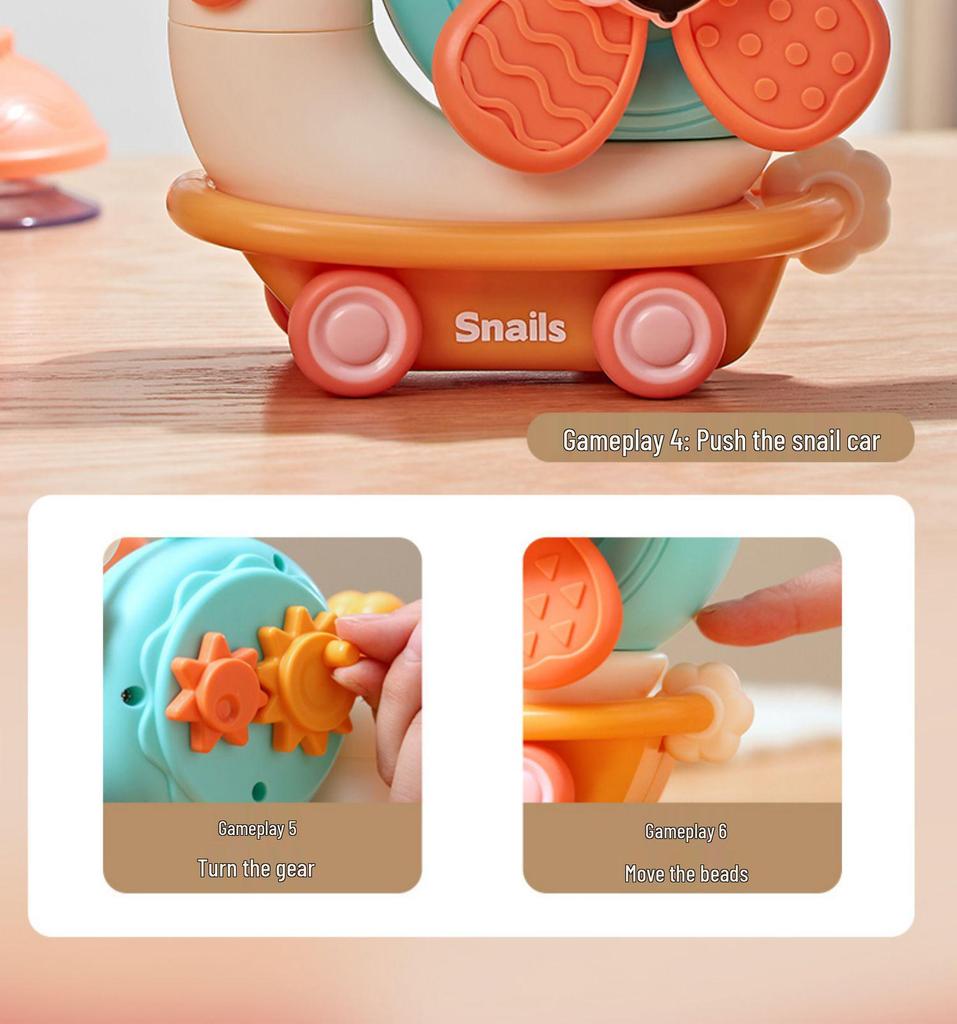 Children's Teething Rattle: Pinwheel Spinner with Suction for High Chair, Ages 0-3