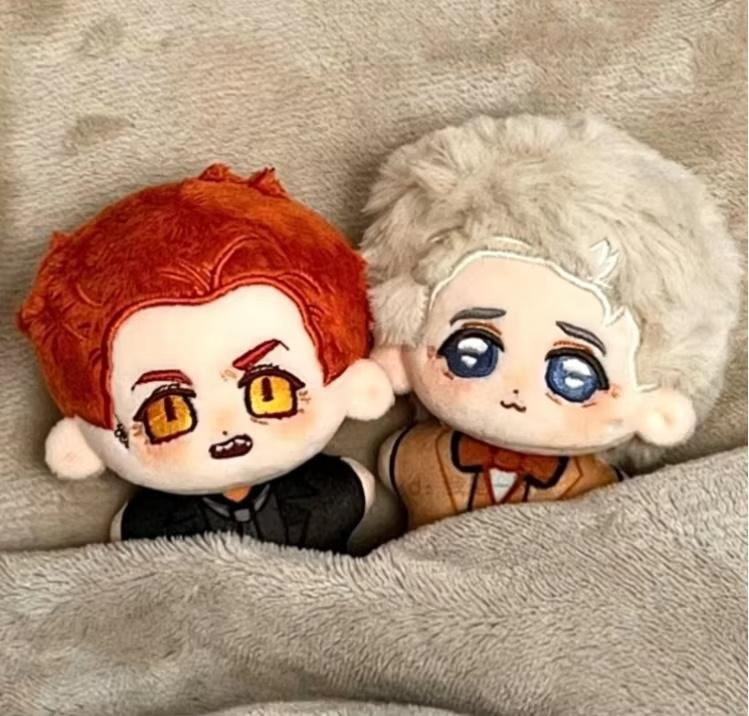 Good Omens Crowley Chibi Pluche Sleutelhanger Gevulde Demon Pop Slang Figuur Tas Bedel Hanger Cadeau Voor Tv Show Fans