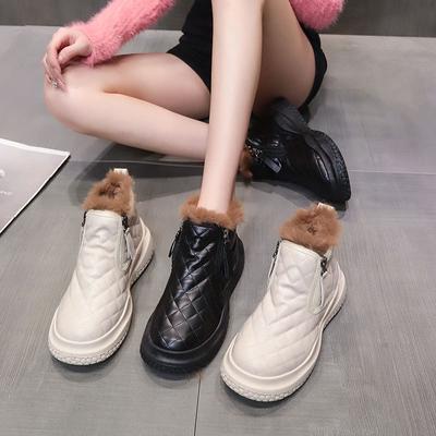 Botas de Nieve para Mujer Talla Grande Suela Blanda Invierno Cálidas de Piel Botines Acolchados con Forro Botas de Algodón Deportivas de Senderismo Antideslizantes