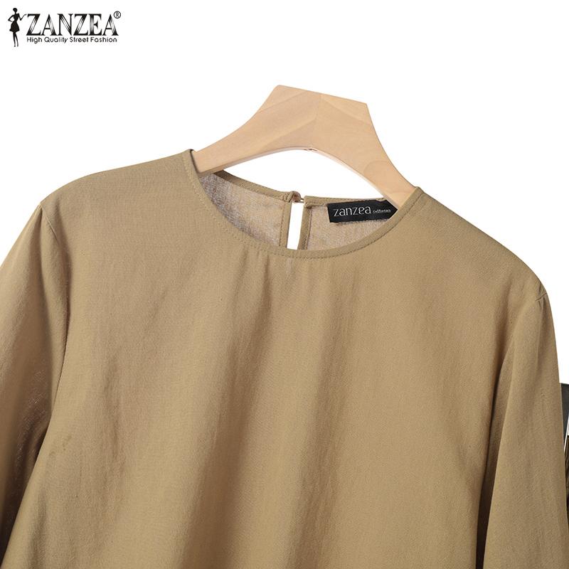 ZANZEA Damen-Bluse und Shorts, lässiges Sommer-Zweiteiler-Set