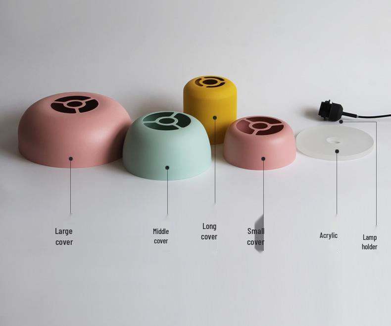 Nordic Macaron Halo Pendant Lamp - Modern Warm Lighting for Restaurants, Bars, and Bedrooms