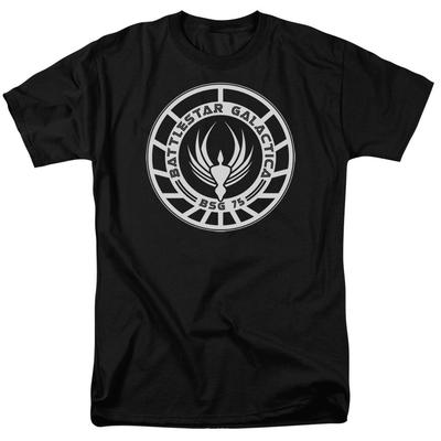 BATTLESTAR GALACTICA BADGE Licensed Adult Men's Graphic Tee Shirt SM-6XL Unisex T-Shirt