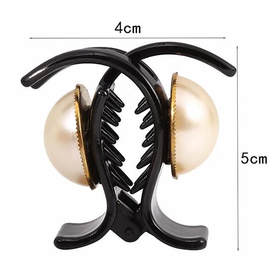 Women Pearls Hairpins Banana Clips Hair Claws Vertical Kids Plastic 10 * 3cm Hair Clips