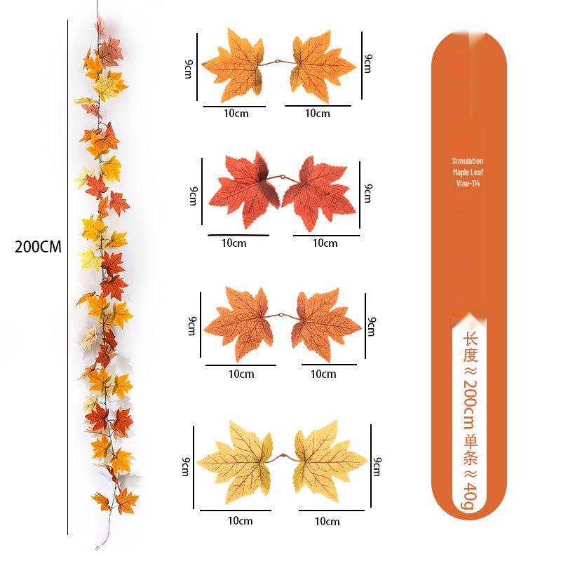 Autumn Maple Leaf Vine for Thanksgiving, Halloween & Christmas Decor