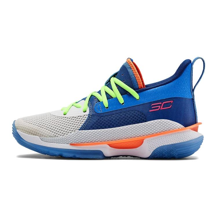 (GS) Under Armour Curry 7 Big  Super Soaker  Kids  3022113-404 EU 38