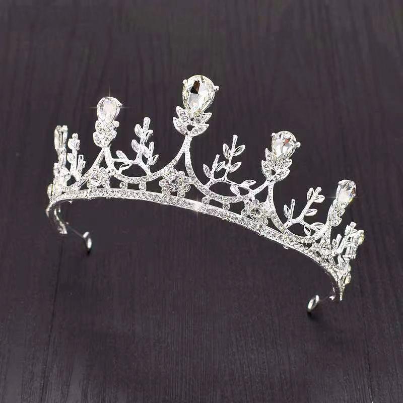 High-End Crown Headgear Princess Children'S Light Luxury Crystal Crown Birthday Gift Girls Stage Performance Crown Hair Accessories