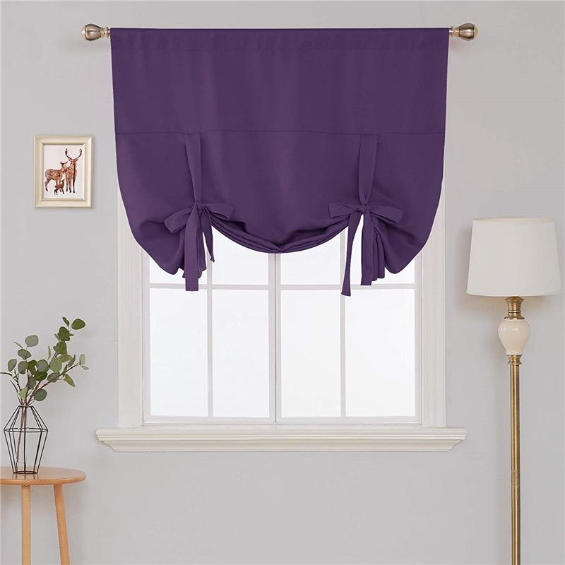 Blackout Roman Shades Curtains Bathroom Window Curtains Tie Up Shade for Small Window, Bathroom Window Treatments, Window Valance Balloon Roman Blind