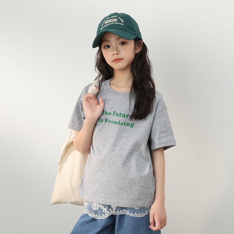 LUSON Girls' 2025 Summer Anti-Stain & Breathable Short-Sleeve T-Shirt