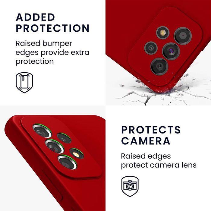 Coque pour Samsung Galaxy A53 5G - BOOLING - Protection Housse Souple - Rouge