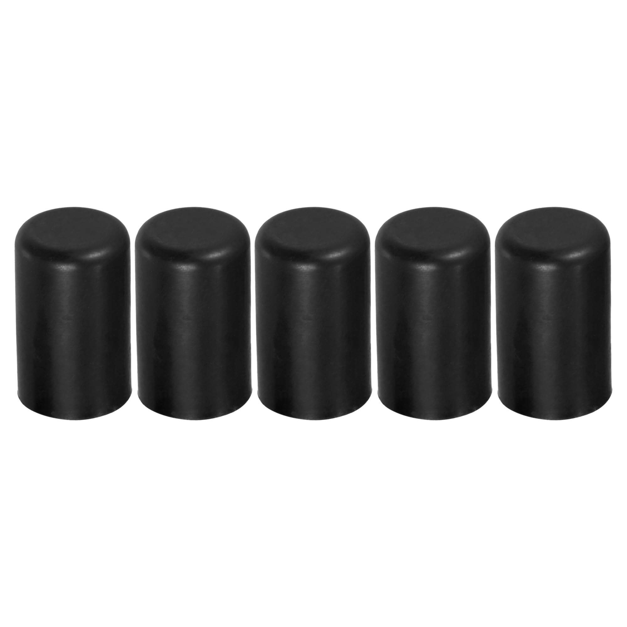 X AUTOHAUX Set of 5 12mm 0.47  Silicone Hose Cap чёрный