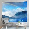 Blue Ocean Waves Tapestry Sea Sunset Scenery Tapestry Nature Art Tapestry Home Living Room Bedroom Wall Modern Art Tapestries
