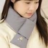 Windproof Down Cotton Scarf Solid Color Thermal Warm Scarf Fashion Winter Cross Scarf  Outdoor