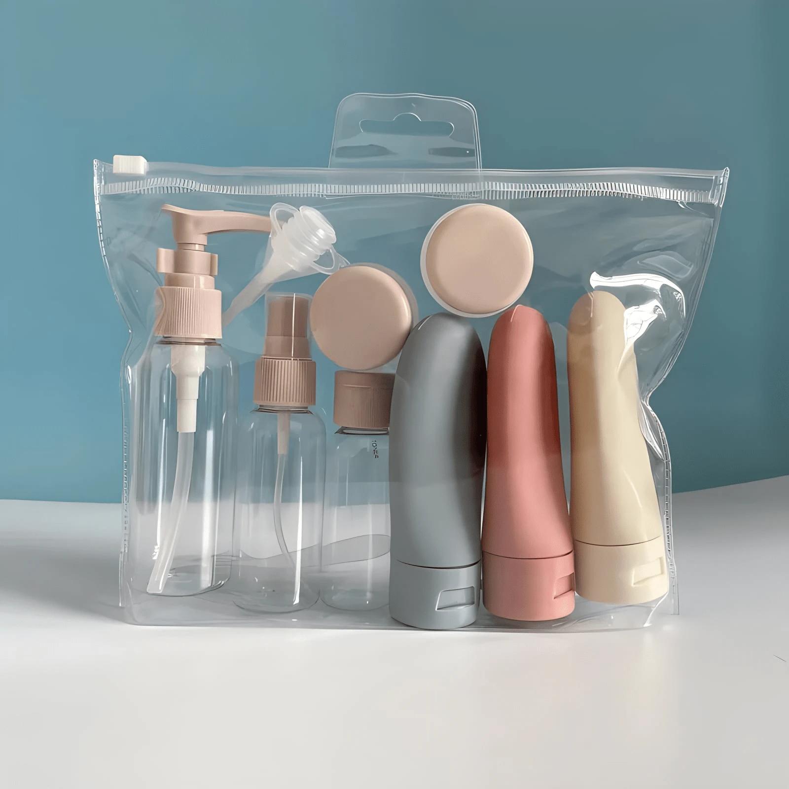 

11Pcs/set Travel Bottles Set With Storage Bag Travel Size Empty Liquid Cream Lotion Containers Mist Spray Bottle Squeeze Tube