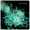 Luminous Hollow Plum Sequin Nail Art Patch: 4MM Glow, Mother-and-Child Star Design, 8 Colors, Solvent-Resistant