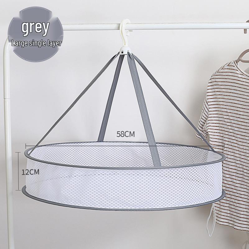 Large Folding Household Drying Basket and Rack, Single/Double Layer