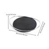 Oval Metal Tray Shallow Tabletop Open Handle Frame for Living Room Ss Wood