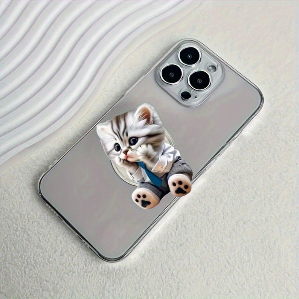 

Милый держатель для телефона в виде кошки, портативный аксессуар для дома, офиса и путешествий. Идеально для любителей кошек.