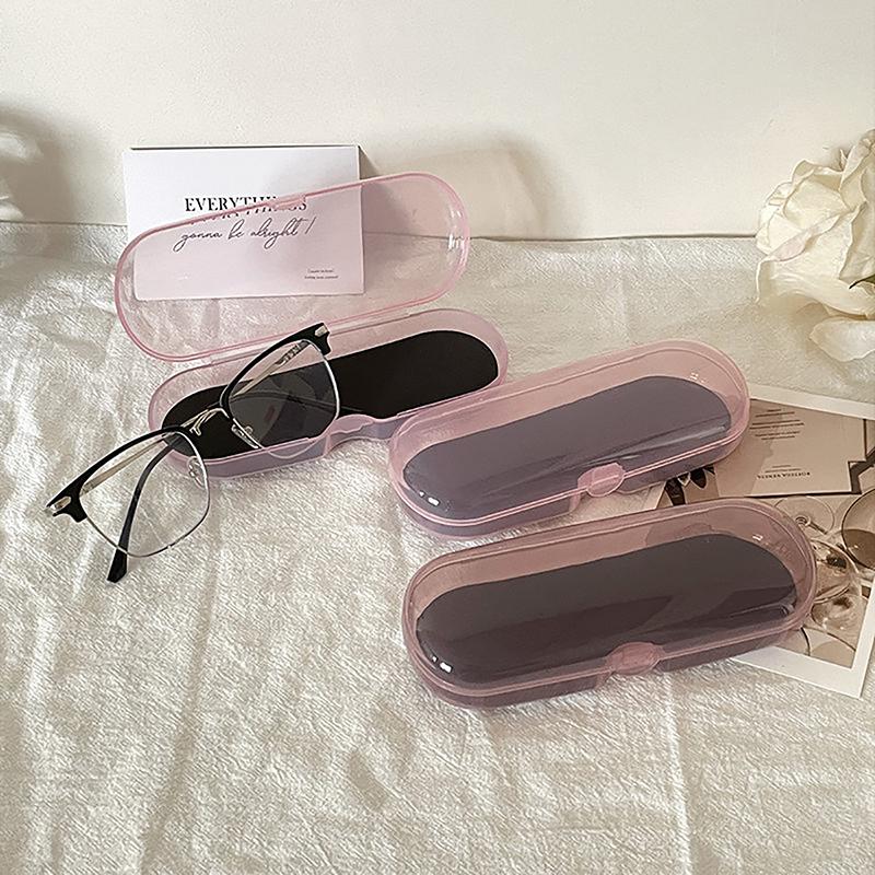 Portable Transparent Plastic Sunglasses Case For Glasses Hard Sun Galsses Case Protector Box Students Reading Glasses Case Box