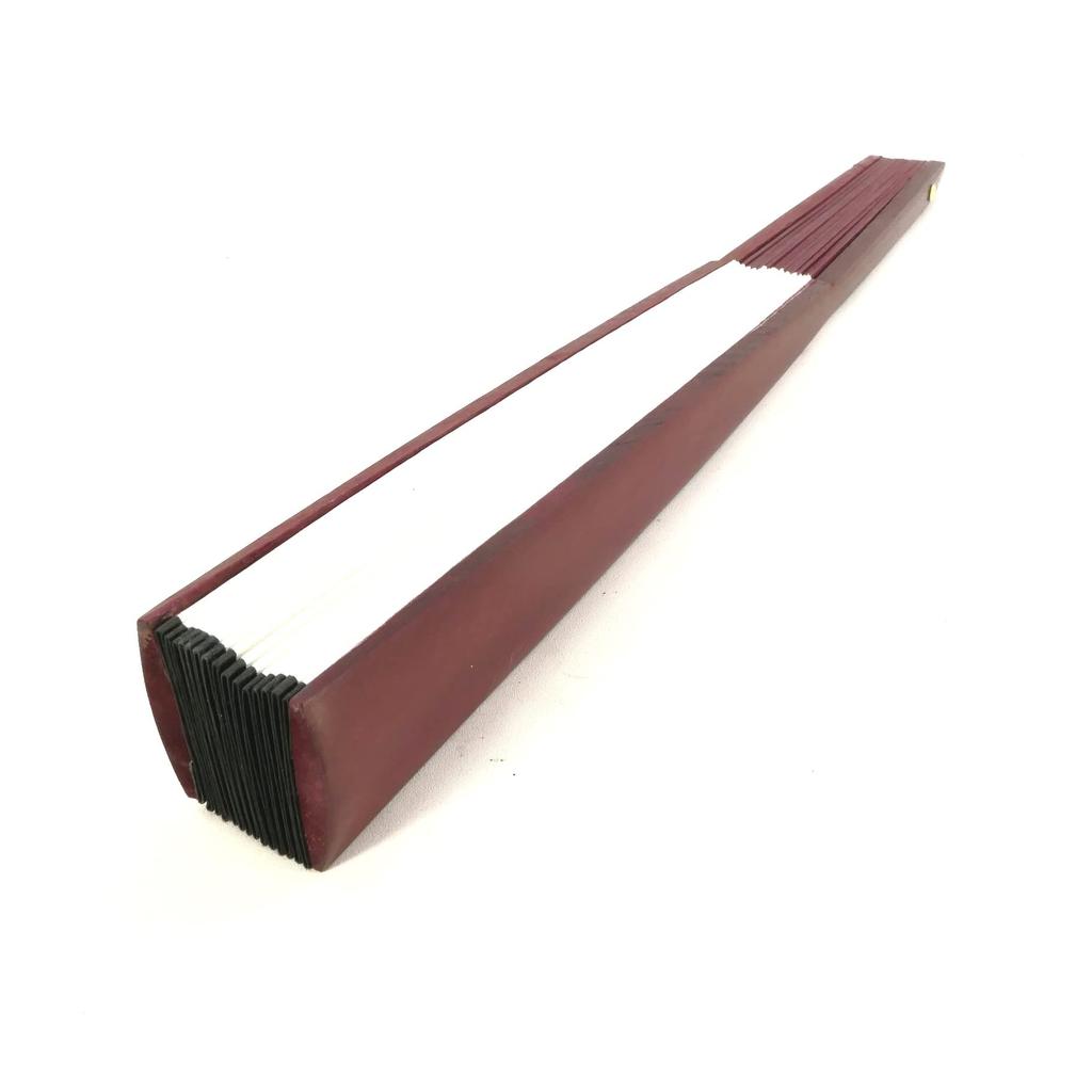 Large decorative fan, 33cm, white, jumbo, reddish-brown rib, perfect for display, interior decor, and calligraphy, SEN-401