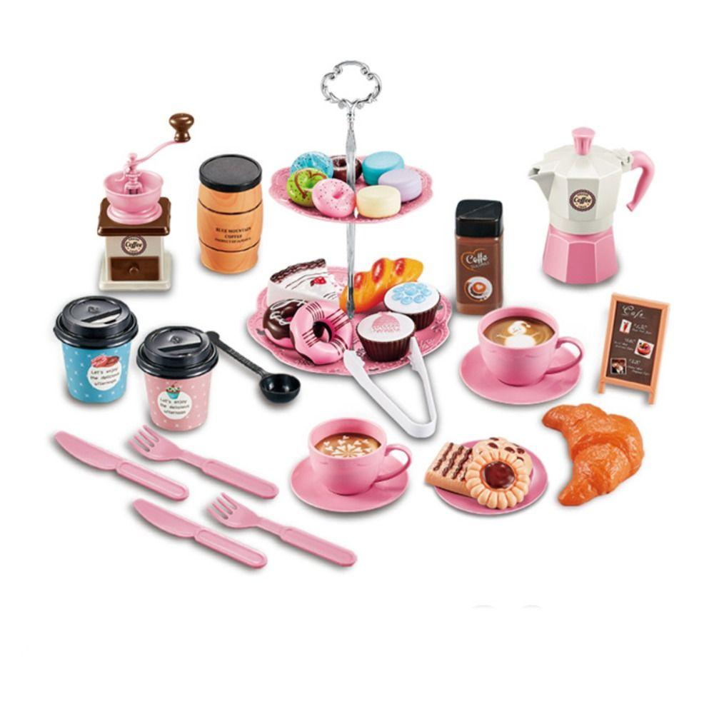 Tableware DIY Pretend Play Coffee  Toy Coffee Set Afternoon Tea Game  Children Toys