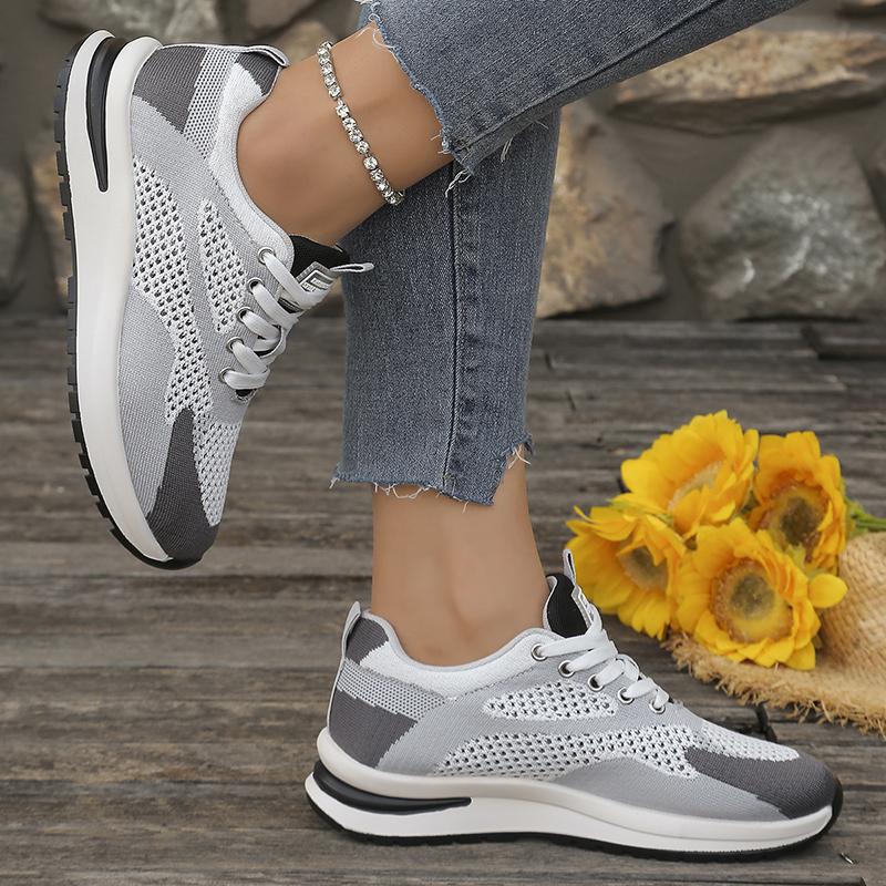 Mixed Color Mesh Breathable Sneakers for Women Lightweight Anti Slip Running Sports Shoes Woman Plus Size Fashion Tennis Shoes