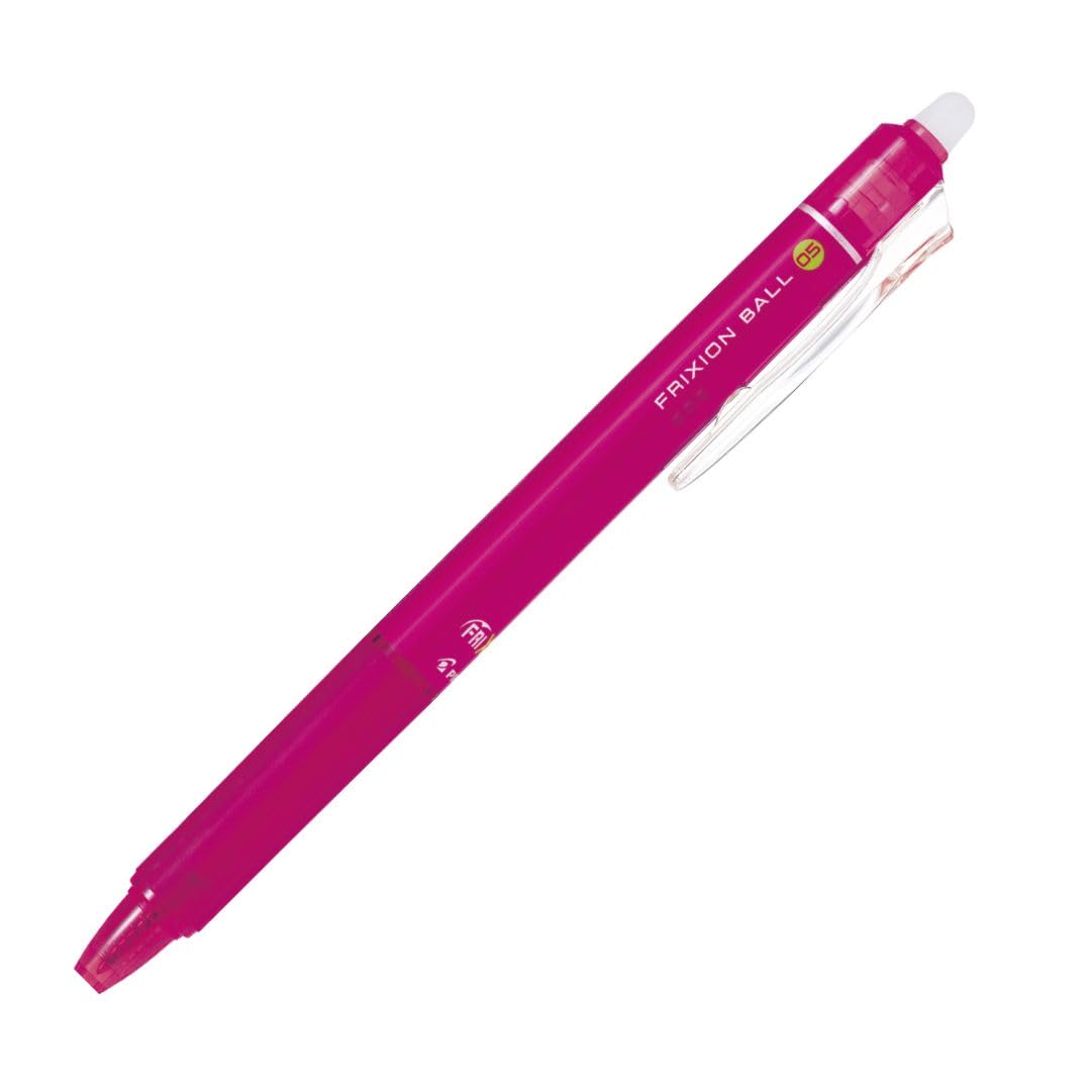 

Pilot Frixion Ball Knock Erasable Ballpoint 10 Pens 0.5mm Pen, Pink, (LFBK230EF10P) рожевий