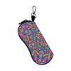 Celestial Galaxy Sunglasses Case, Soft Neoprene Glasses Bag With Carabiner, Portable Protective Eyeglass Pouch For Women Men
