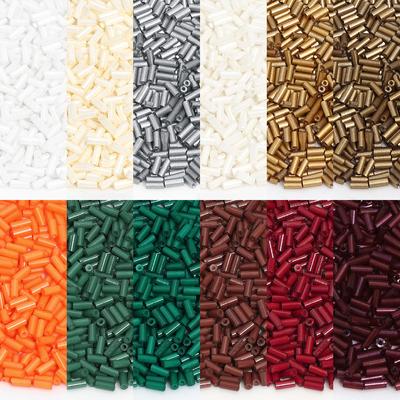 4mm Glass Seed Beads Multicolor Tubular Loose Spacer Czech Rice Bead for DIY Bracelet Handmade Jewelry Making Material