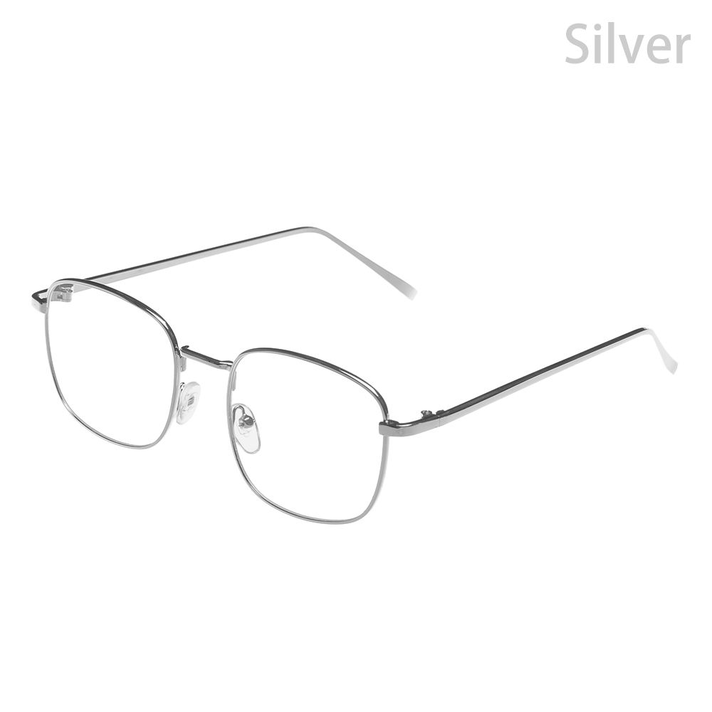 

Vintage Vision Care Portable Spectacles Eyeglasses Frame Optical Glasses Square Glasses серебряный