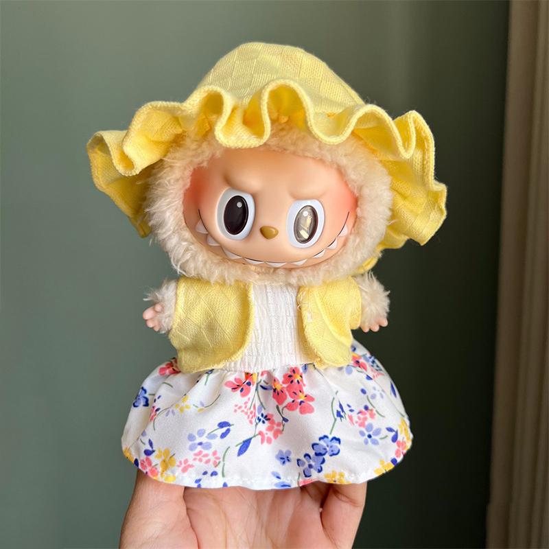 Mini Doll'S Clothes Outfit Accessories For Plush Vinyl Labubu Doll Cotton Doll Replacement Suit Only Clothing For Kids Gift