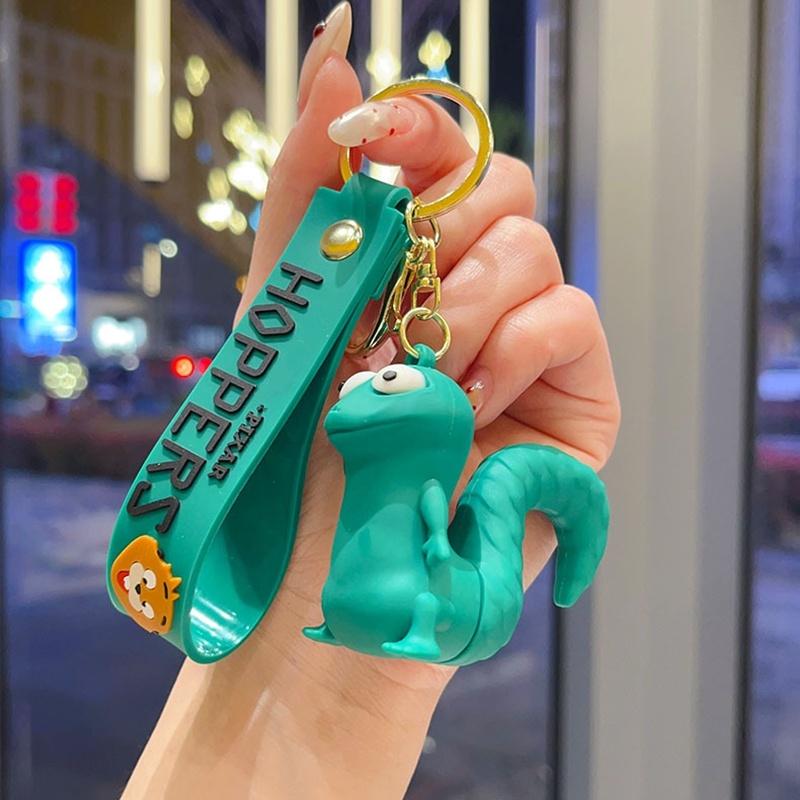 Cartoon Beaver Keychains Toms Lizard Keychain Hanging Ornament for Bag Backpack Anime Figure Keyring Accessories Party Gift