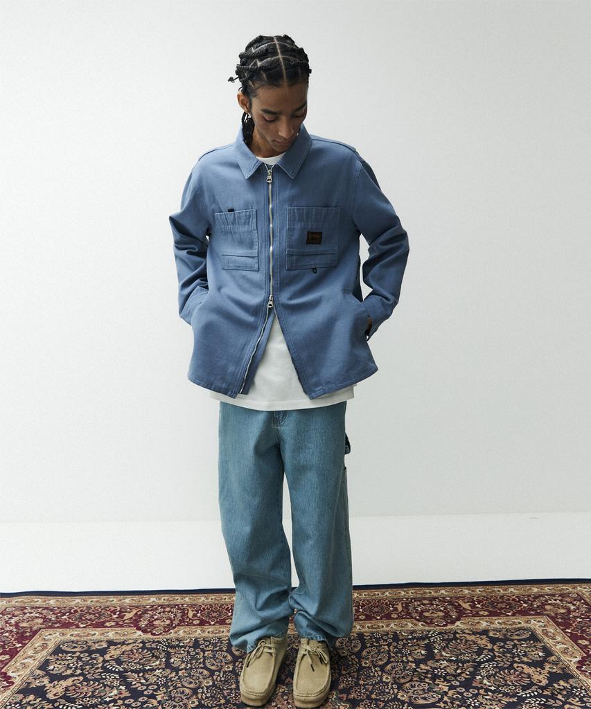 Magoodgan Hunter 5504 Canvas Oversized Grayish Blue Zip-Up Jacket