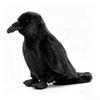 Kawaii Stuffed Black Crow Plush Toy 28cm Soft Realistic Bird Doll for Bedroom Gothic Decor Gift for Kids