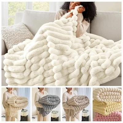 Weiche Große Decke, Geeignet für Sofa-Bett, Plüschdecke, Sofadecke, Multifunktionale Decke, Flauschige Weiche Decke Bett Sofadecke