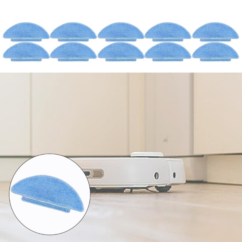 Mop Pad Cloth Wipes Cleaning Tool Suitable For Tikom L9000o Sweeping Part Accessories Rag Mop Robot Vacuum Cleaner 10pcs
