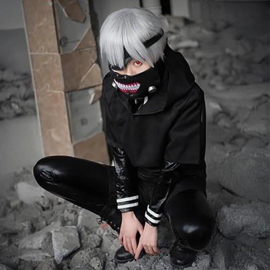 Parrucca Milky Time inclusa Cosplay di Tokyo Ghoul Kaneki Ken Halloween